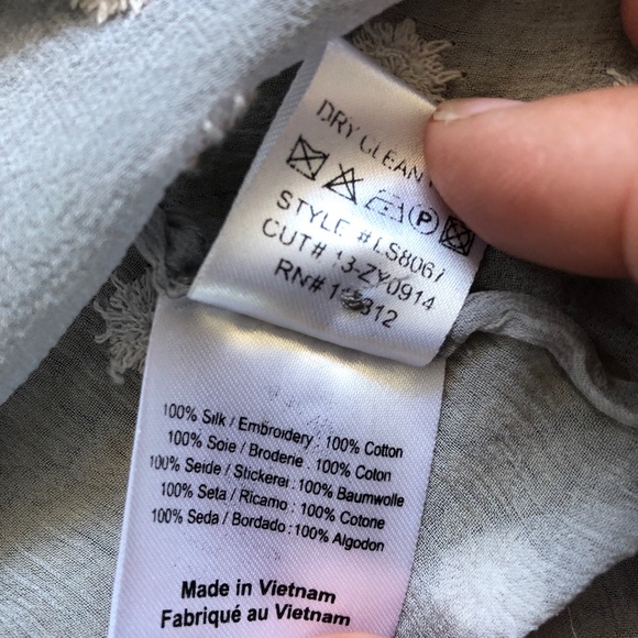 Anthropologie ZOA Embroidered Silk Tank - Picture 7 of 7